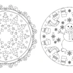 télécharger coloriage Mandala Noël gratuit