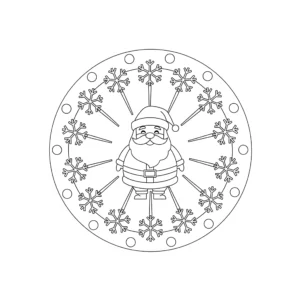 coloriage Mandala Noël pour enfant a imprimer gratuit