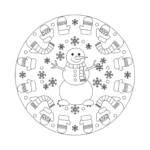 coloriage Mandala Noël a colorier en ligne