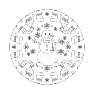 coloriage Mandala Noël a colorier en ligne
