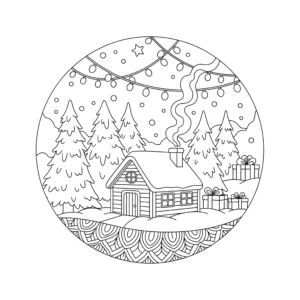 coloriage Mandala Noël gratuit