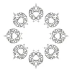 coloriage Mandala Noël a imprimer pour enfant de 4 ans