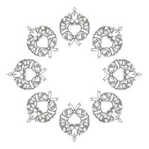 coloriage Mandala Noël a imprimer pour enfant de 4 ans