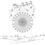 coloriage Mandala Noël pour enfant de 3 ans