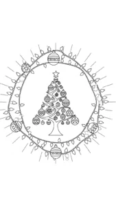 coloriage Mandala Noël de pour enfants