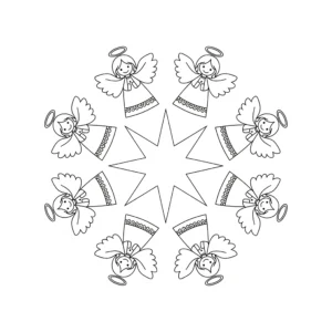 image pour coloriage Mandala Noël enfant
