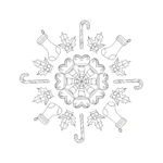 coloriage Mandala Noël a imprimer