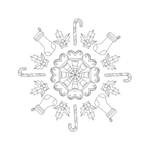 coloriage Mandala Noël a imprimer
