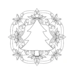 coloriage Mandala Noël pour enfant de à imprimer