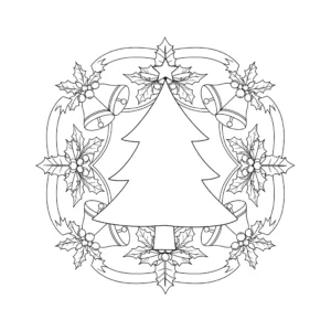 coloriage Mandala Noël pour enfant de à imprimer
