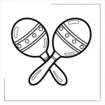 coloriage Maracas Rythmiques à imprimer gratuit