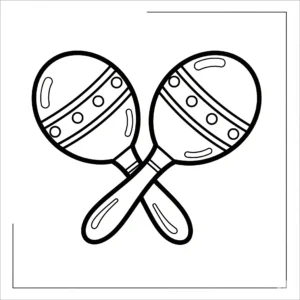 coloriage Maracas Rythmiques à imprimer gratuit