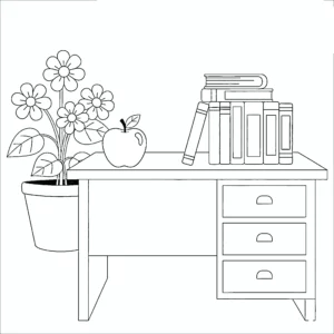 coloriage Merci Maitresse pour enfant de 10 ans