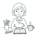coloriage Merci Maitresse à imprimer