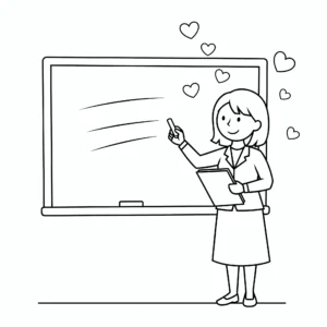 télécharger coloriage Merci Maitresse gratuit