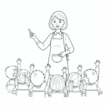 coloriage Merci Maitresse a imprimer pour enfant de 4 ans
