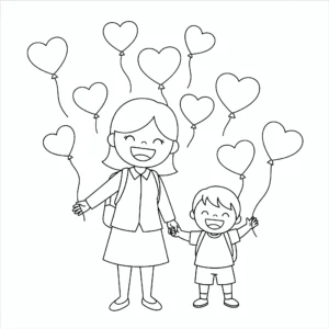 coloriage Merci Maitresse à imprimer gratuitement