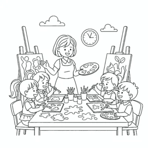 coloriage Merci Maitresse pour enfants à télécharger
