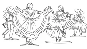 coloriage Mexique et decoupage a imprimer gratuit
