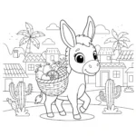 coloriage Mexique à imprimer kawaii