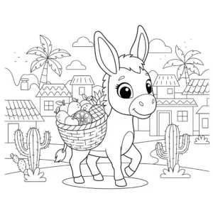 coloriage Mexique à imprimer kawaii