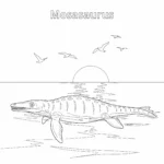coloriage Mosasaure pour enfants