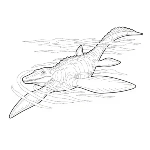 coloriage Mosasaure et dessin a imprimer