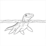coloriage Mosasaure a dessiner et imprimer
