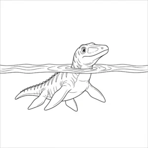 coloriage Mosasaure a dessiner et imprimer