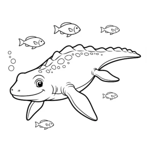 a imprimer coloriage Mosasaure gratuit