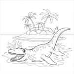 coloriage Mosasaure a dessiner et imprimer