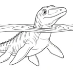coloriage Mosasaure à imprimer gratuit