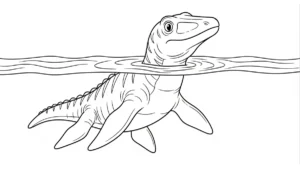 coloriage Mosasaure à imprimer gratuit