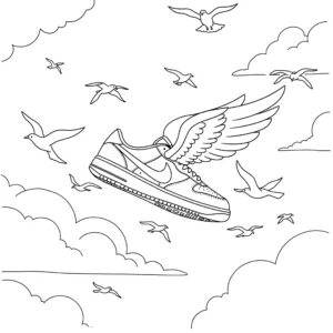 coloriage Nike à imprimer pdf