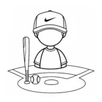 coloriage Nike a imprimer pour enfant de 4 ans