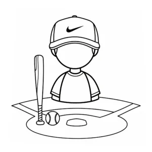 coloriage Nike a imprimer pour enfant de 4 ans