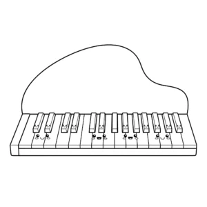 coloriage Piano gratuit à imprimer
