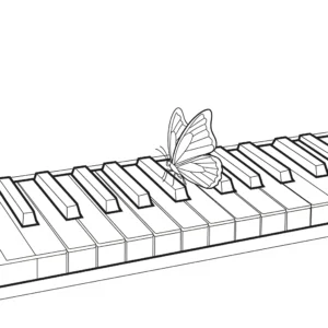 coloriage Piano pour primaire