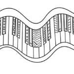 coloriage Piano pour enfant de 7 ans