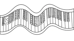 coloriage Piano pour enfant de 7 ans