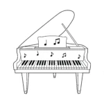 coloriage Piano gratuit a imprimer