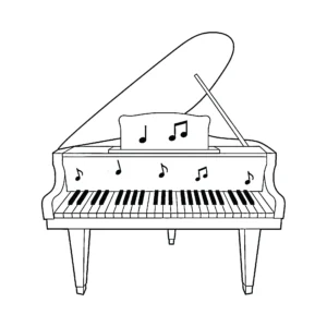 coloriage Piano gratuit a imprimer