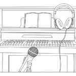 a imprimer coloriage Piano gratuit