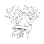 imprimer coloriage Piano pour enfant