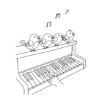 coloriage Piano à imprimer pour enfants