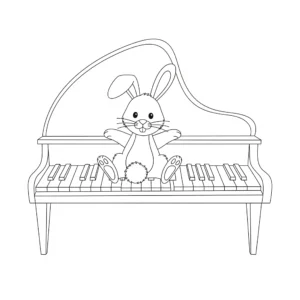 coloriage Piano pour enfant de 2 ans