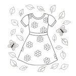 coloriage Robe pour enfant de à imprimer
