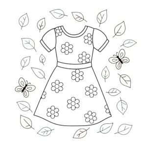 coloriage Robe pour enfant de à imprimer