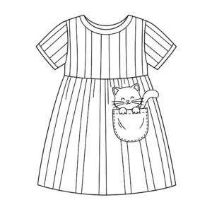 coloriage Robe pour enfant gratuit