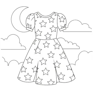 coloriage Robe educatif pour enfant